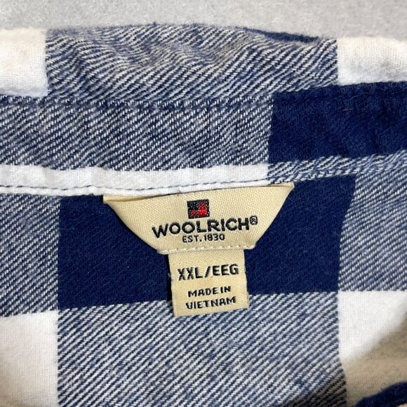 Woolrich Shirt Womens Size XXL Blue Plaid Plus Flannel Button Up Long Sleeve - Picture 3 of 10